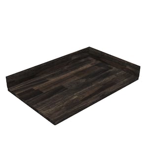 37 in. x 24 in. x 1 in. Acacia Vanity Top with Backsplash, Espresso