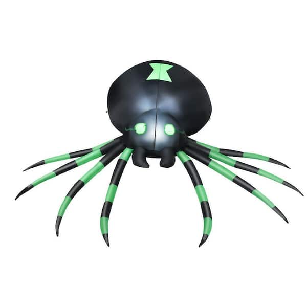 Gymax 6 ft. Halloween Inflatable Blow-Up Spider with LED-Lights Outdoor Yard Decoration