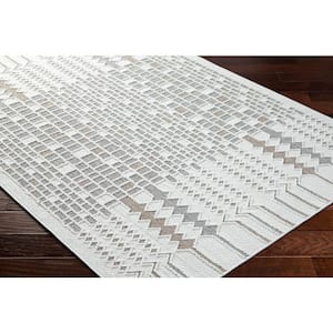 Bouclair Ivory/Light Gray Geometric 7 ft. x 9 ft. Indoor Area Rug