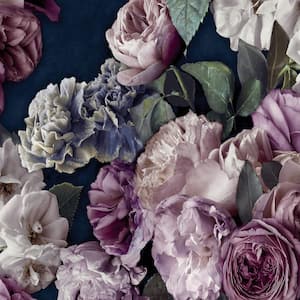 Gabrielle Floral Plum Textured Wallpaper ( Covers 56 sq. ft. )