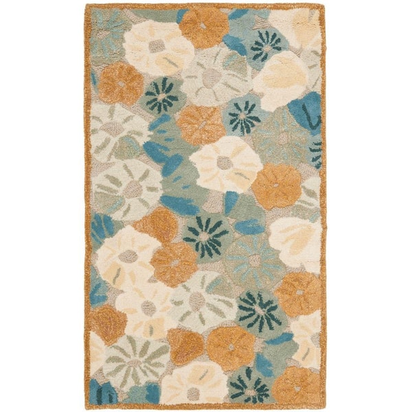 SAFAVIEH Martha Stewart Poppy Field Cornucopia Beige 3 ft. x 4 ft. Floral Area Rug