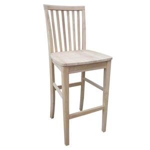 30 in. Unfinished Wood Bar Stool