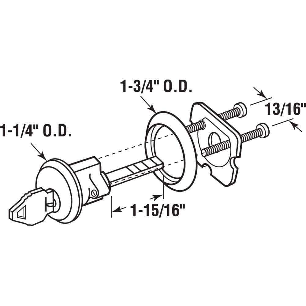 Brass Diecast 5-Pin Tumbler Rim Cylinder Lock