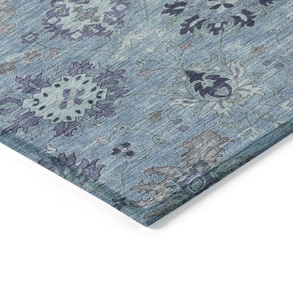Chantille Machine Washable Indoor/Outdoor Abstract ACN2289 Denim 2 ft. x 3 ft. Accent Rug