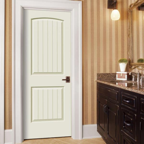 28 in. x 80 in. Santa Fe Vanilla Painted Smooth Molded Composite MDF Interior Door Slab