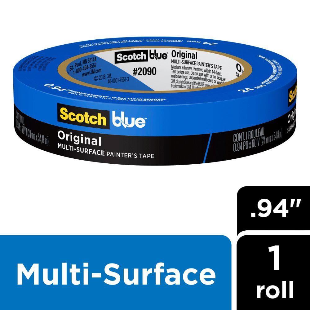 Generic Blue Painters Tape 1 inch Wide, Blue Masking Tape 1 inch X 55 Yards  X