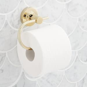 Lexia Wall Mounted Toilet Paper Holder in Polished Brass