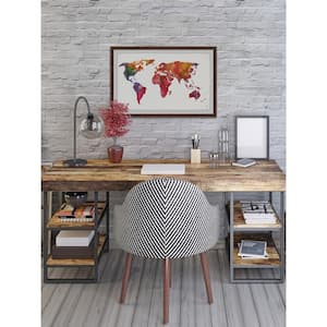 16 in. H x 24 in. W Colored Map" by Marmont Hill Framed Wall Art