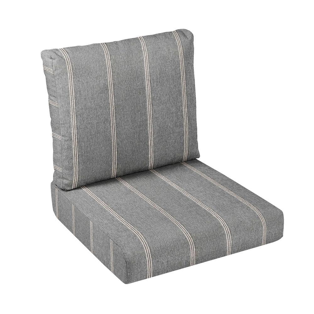 23 in. x 23.5 in. x 5 in. 2-Piece Deep Seating Outdoor Dining Chair Cushion in Sunbrella Lengthen Stone price history on PriceWatchPro