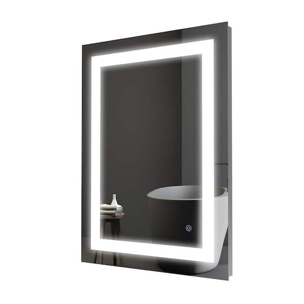 Ivy Bronx 24 in. W x 36 in. H Oval Frameless LED Light Bathroom Vanity  Mirror & Reviews