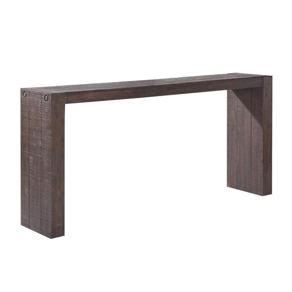 Weathered Medium Wood Rectangular Hallway Table with Storage