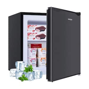 1.1 cu.ft. Mini Freezer in Black with Stainless Steel, Manual Defrost