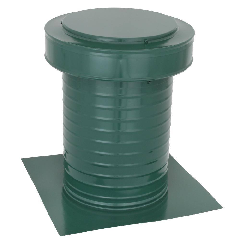 Keepa Vent 9 in. Dia 63 sq. in. NFA Aluminum Finish Static Roof Vent for Flat Roofs with 11 in. High Collar in Green price history on PriceWatchPro