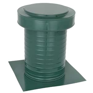9 in. Dia Keepa Vent an Aluminum Static Roof Vent for Flat Roofs in Green