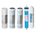 ULTIMATE Complete Replacement Filter Set for 90 GPD Reverse Osmosis System with Upgraded 3/8"D Tubing Quick Dispense