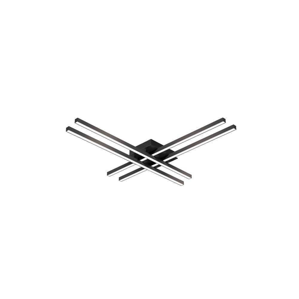 Black Brushed Nickel 31.25" LED Flush Mount Ceiling Light