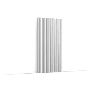 Flute 5/8 in. T x 7/8 ft. x 8-1/2 ft. White Primed Polystyrene Interlock 3D Decorative Wall Paneling (7.08 Sq/ft each)