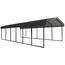 Arrow 12 ft. W x 24 ft. D x 7 ft. H Charcoal Galvanized Steel Carport ...