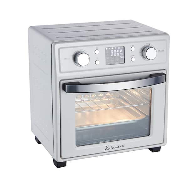Kalamera 16 qt. White Stainless-Steel Air Fryer Toaster Oven 12 in