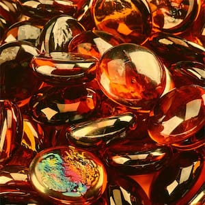 10 lbs. Semi-Reflective High Desert Fire Glass Beads for Indoor and Outdoor Fire Pits or Fireplaces