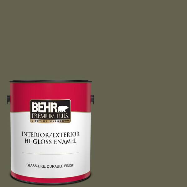 BEHR PREMIUM PLUS 1 gal. #400F-7 Groundcover Hi-Gloss Enamel Interior/Exterior Paint