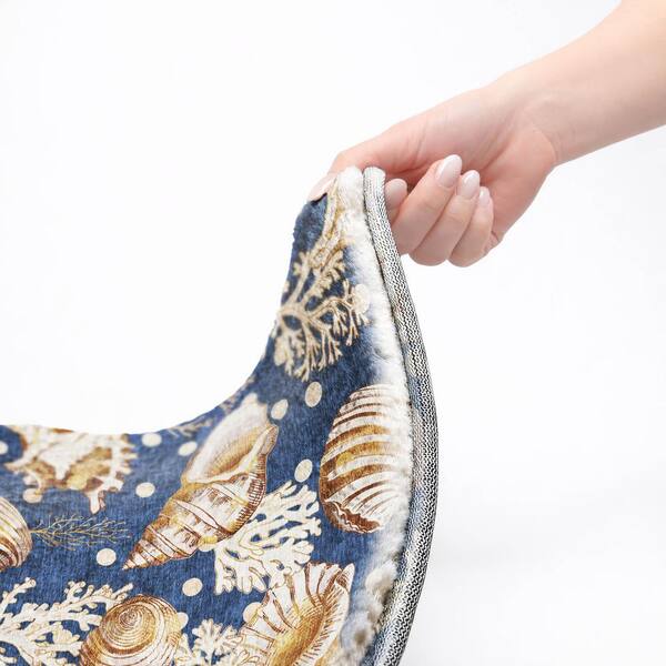 Dream Shag Premium Machine Washable Abstract ADS185 Blue 9 ft. x 12 ft. Area Rug