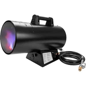 125,000 BTU Portable Forced Air Propane Heater, 10ft Hose & Regulator, Adjustable Torpedo Heater for Garage/Jobsite.