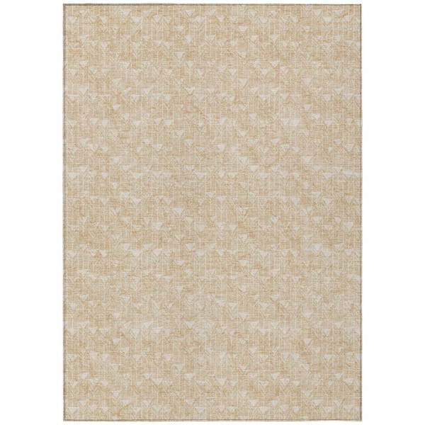 Addison Rugs Chantille ACN514 Beige 8 ft. x 10 ft. Machine Washable Indoor/Outdoor Geometric Area Rug