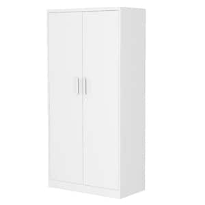5-Tier 71.97 in. H White Steel File Cabinet Locker with 2 Doors