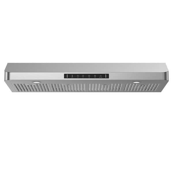 Teamson Kids 42 in. 900 CFM Ducted Under Cabinet Range Hood in Stainless Steel with 3 -Way Venting and Removable LED