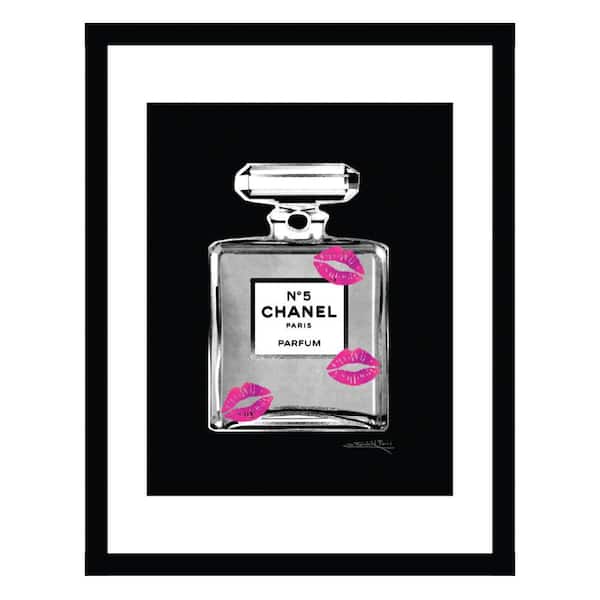 VENICE BEACH Collections Designer Fashion Glam Perfume Bottle by Fairchild Paris Framed Graphic Print Abstract Poster Art Print 18 in. x 14 in.
