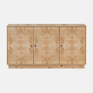 Ivory 29.5 in. H Storage Cabinet with 3-Doors