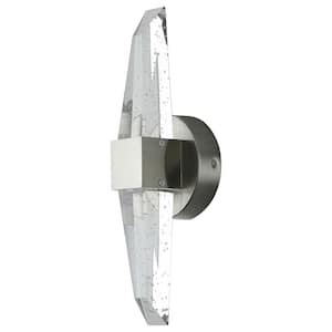 2-Light Brushed Nickel Dimmable Integrated LED Seedy Wall Sconce 3000K
