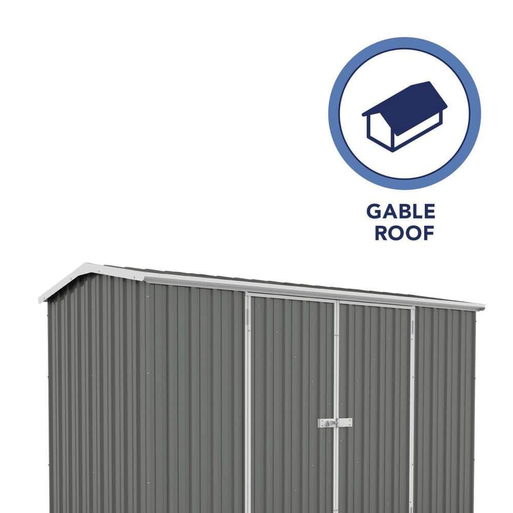 Absco 10' x 5' Gray Galvanized Steel Storage Shed Kit