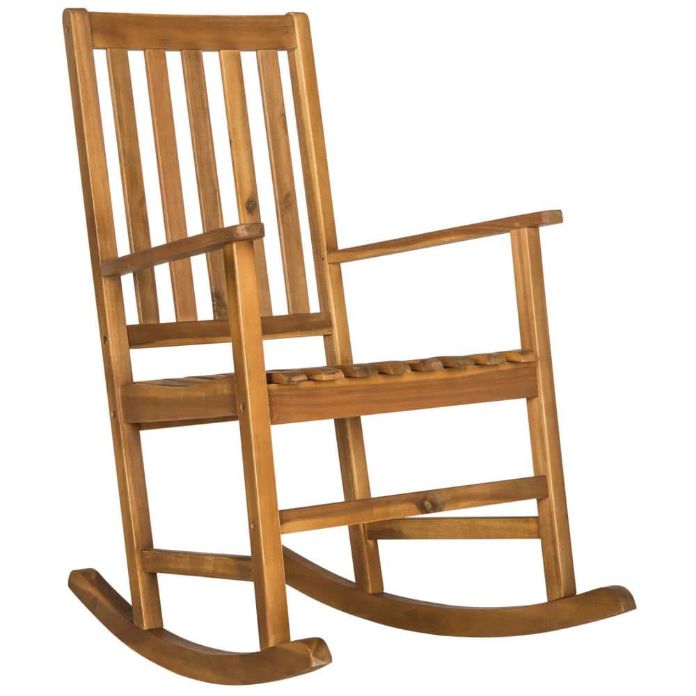 Barstow Teak Wooden Rocking Chair with Arms