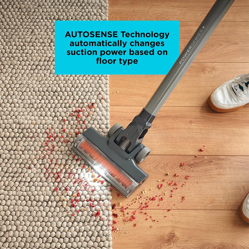 Gray Convertible Bagless Cordless Stick Vacuum with LED Lights