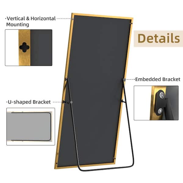 Lirago 35 in. W x 79 in. H Rectangular Metal Framed Full