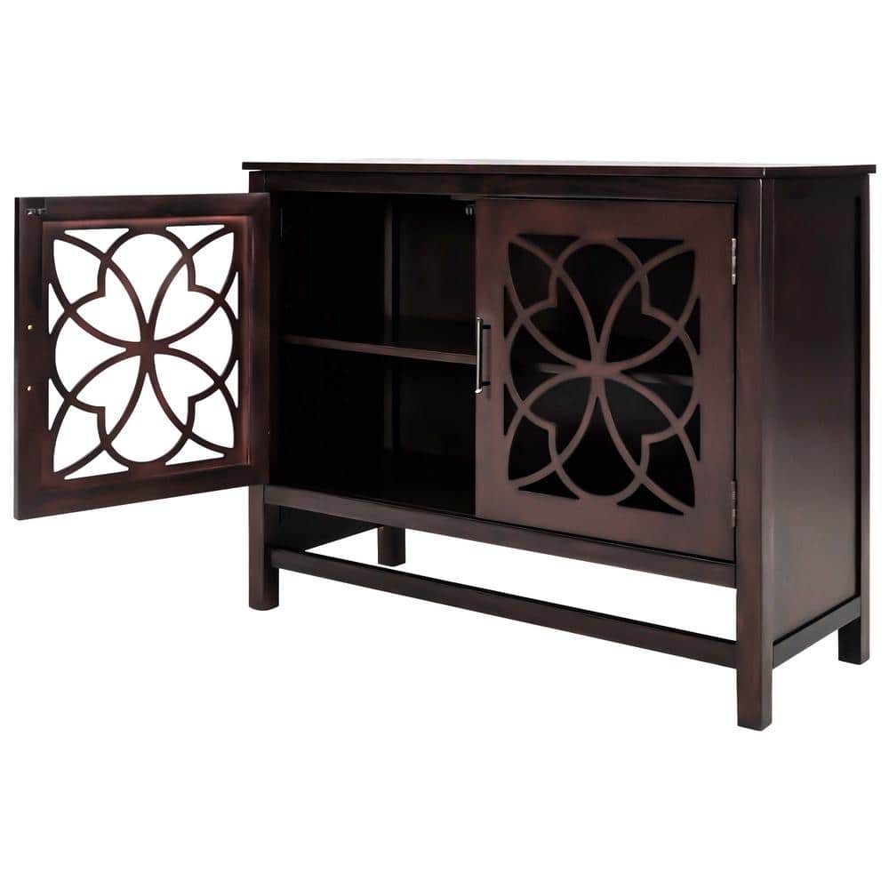 39.4 in. W x 15.7 in. D x 31.5 in. H Bathroom Brown Linen Cabinet