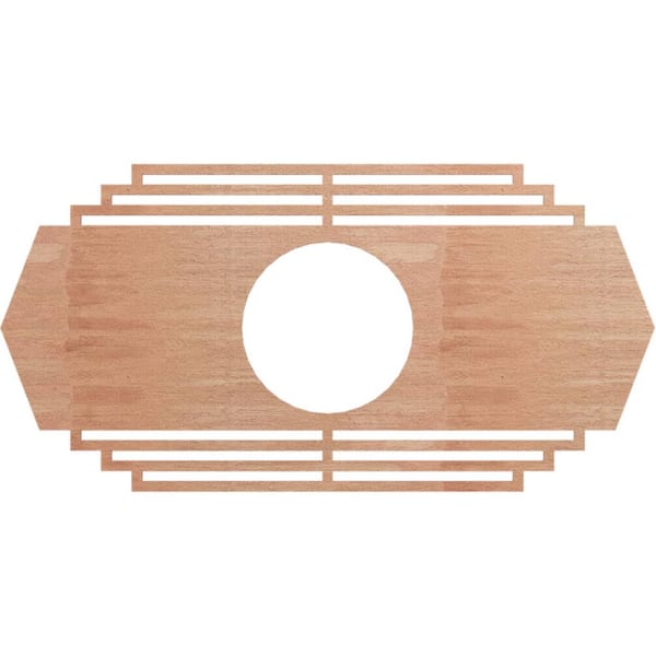 Ekena Millwork 0.25 in. x 30 in. x 15 in. Wood (Cherry) Medallion Moulding
