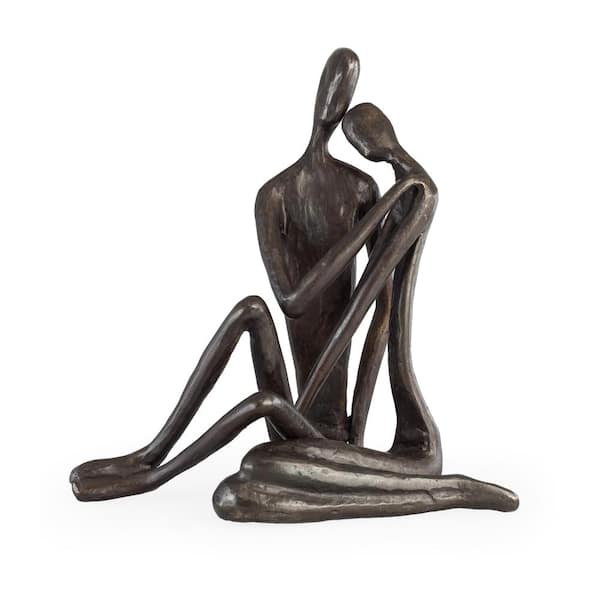 DANYA B Couple Embracing Cast Iron Sculpture ZI6786L