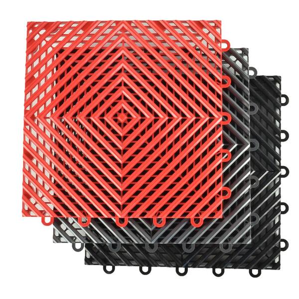 Interlocking Garage Floor Tiles – 12x12 Deck Panels – Snow & Water Drainage – Choose 25 Or 55 Pcs