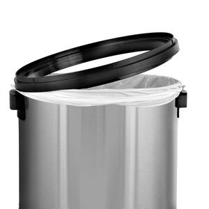 17 Gal. Stainless Steel Heavy-Gauge Brushed Open Top Commercial Trash Can
