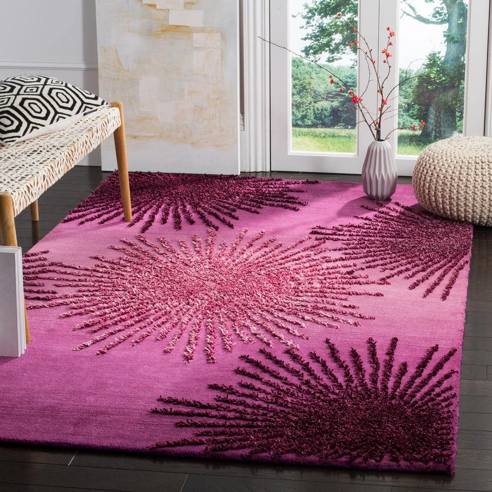 Soho 5 ft. x 8 ft. Purple Abstract Area Rug price history on PriceWatchPro