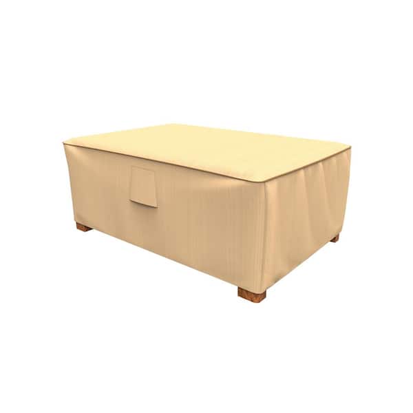 StormBlock Savanna 18 in. H x 33 in. W x 25 in. L Tan Patio Ottoman Cover