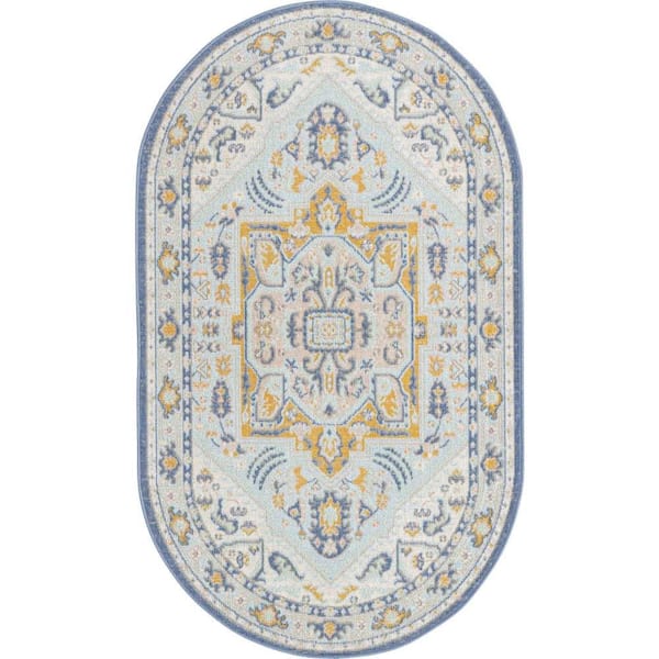 Whitney Milano Sky Blue 3 ft. x 5 ft. 3 in. Area Rug