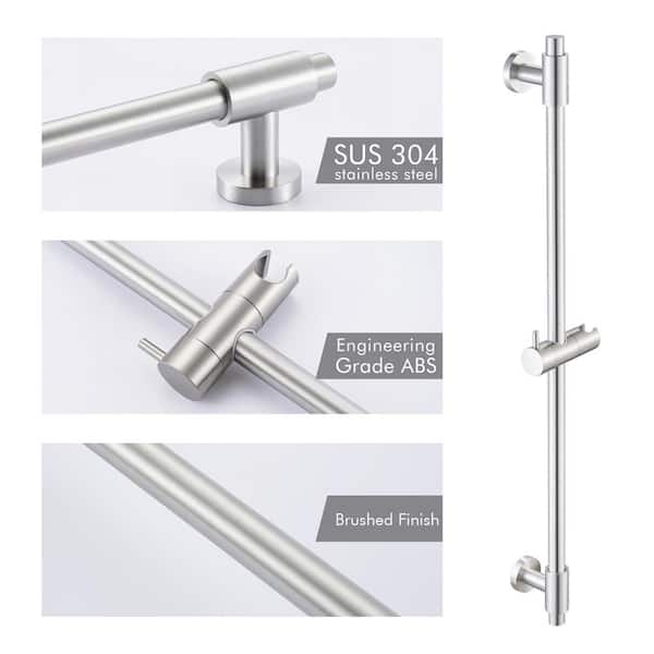 fcrb shower slide 28㎝ white OFFO Shower Slide Bar 28 Inches Adjustable Installation
