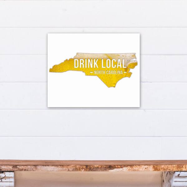 DESIGNS DIRECT 20 in. "x 16 in. "North Carolina Drink Local Beer Printed Canvas Wall Art"