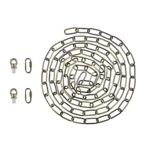 Aspen Steel 10 ft. ChainandQuick Link Connector/Hanging Maximum 50 lbs. Lighting Fixture/Swag Light/Plant AB Finish 9G