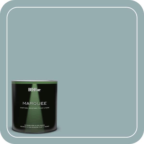 BEHR MARQUEE 1 qt. #ICC-66 Quiet Moment Semi-Gloss Enamel Exterior Paint & Primer