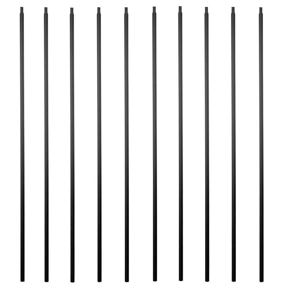 Wrought Iron Balusters Set of 10 Hollow Plain Bar Decorative Metal for Decks Spiral Stair Railing Satin Black price history on PriceWatchPro